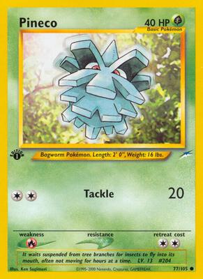 Pineco card from Neo Destiny