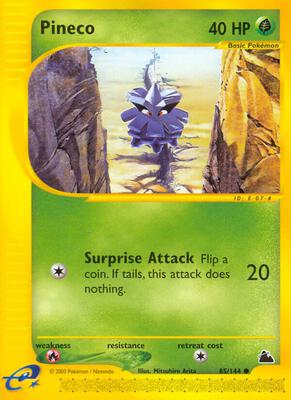 Pineco (85) card from Skyridge