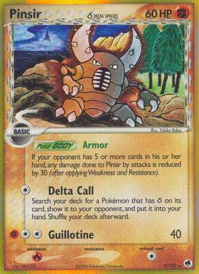 Pinsir (Delta Species) card from EX Dragon Frontiers