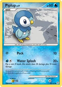 Piplup card from Diamond and Pearl
