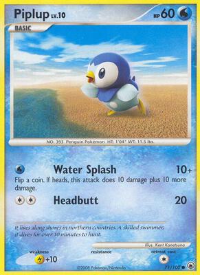 Piplup (71) card from Majestic Dawn