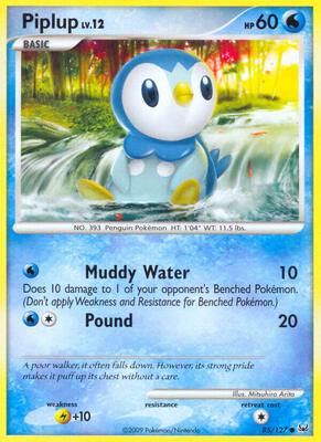 Piplup card from Platinum