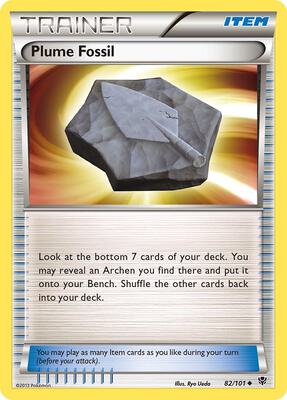 Plume Fossil card from Plasma Blast