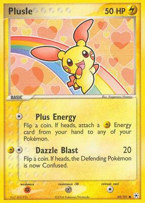 Plusle card from EX Hidden Legends