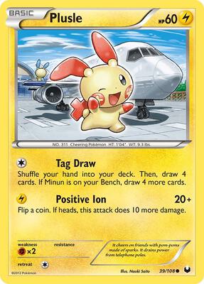 Plusle card from Dark Explorers