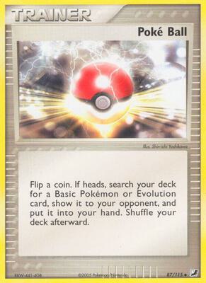 Poke Ball card from EX Unseen Forces