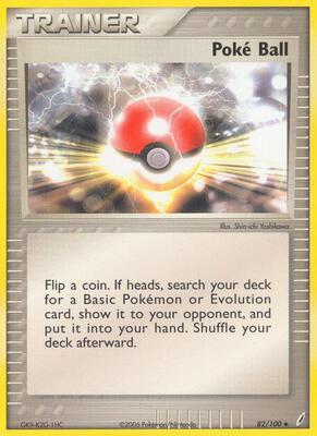 Poke Ball card from EX Crystal Guardians