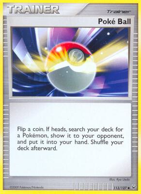 Poke Ball card from Platinum