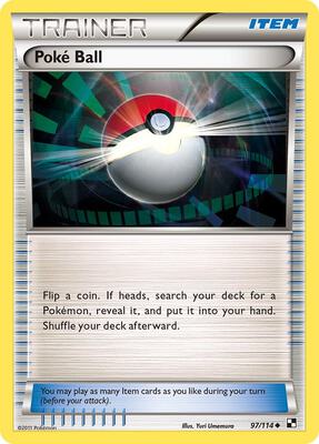 Poke Ball card from Black and White