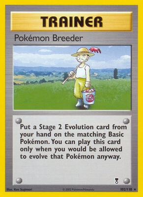 Pokemon Breeder card from Legendary Collection
