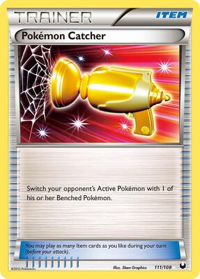 Pokemon Catcher (Gold) card from Dark Explorers
