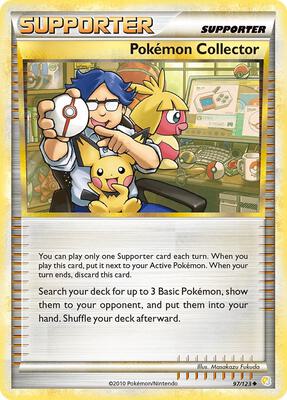 Pokemon Collector card from HeartGold SoulSilver