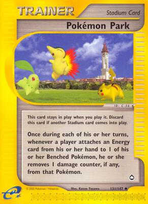 Pokemon Park card from Aquapolis