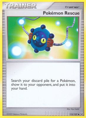 Pokemon Rescue card from Platinum