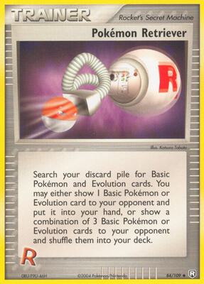 Pokemon Retriever card from EX Team Rocket Returns