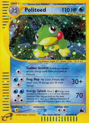 Politoed (H23) card from Skyridge