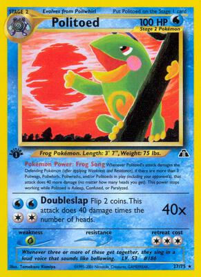 Politoed (27) card from Neo Discovery