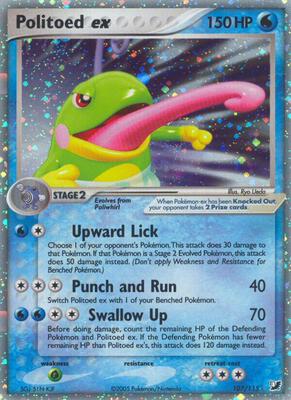 Politoed ex card from EX Unseen Forces