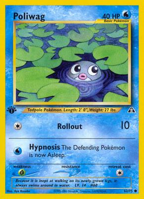 Poliwag card from Neo Discovery