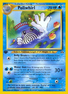 Poliwhirl card from Neo Discovery