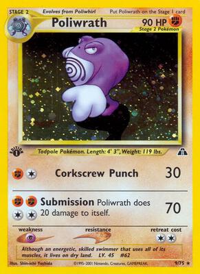 Poliwrath (9) card from Neo Discovery