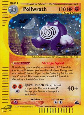 Poliwrath (H24) card from Skyridge