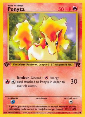 Ponyta card from Team Rocket