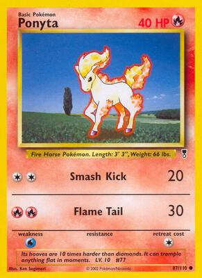 Ponyta card from Legendary Collection