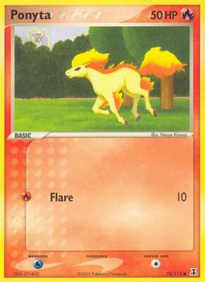 Ponyta card from EX Delta Species