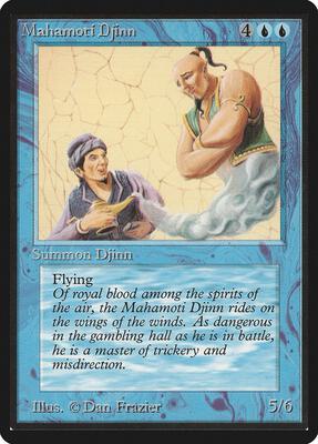 Mahamoti Djinn card from Beta Edition