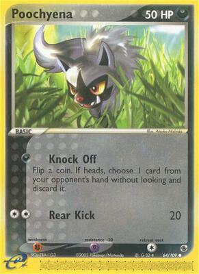 Poochyena - 64/109 card from EX Ruby and Sapphire
