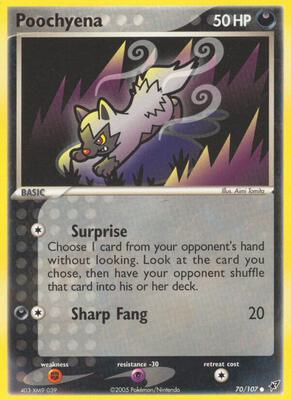 Poochyena card from EX Deoxys