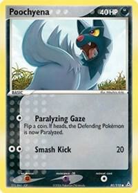 Poochyena card from EX Holon Phantoms