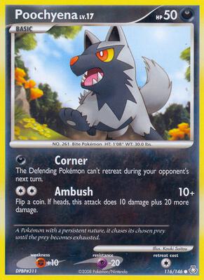 Poochyena card from Legends Awakened