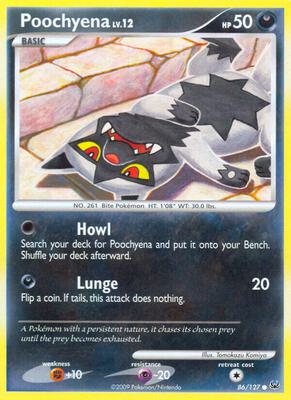 Poochyena card from Platinum