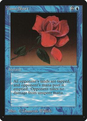 Mana Short card from Beta Edition