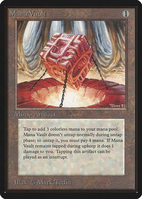Mana Vault card from Beta Edition
