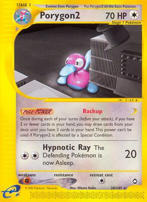 Porygon2 card from Aquapolis