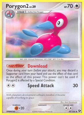 Porygon2 card from Great Encounters