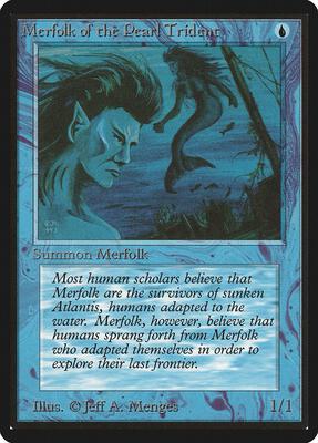Merfolk of the Pearl Trident card from Beta Edition