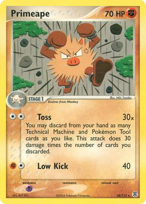 Primeape card from EX FireRed & LeafGreen