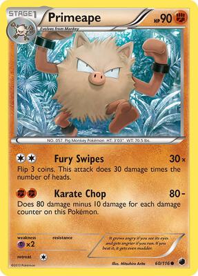 Primeape card from Plasma Freeze