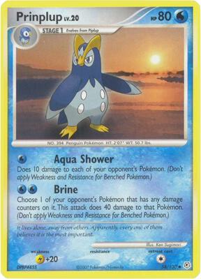 Prinplup card from Diamond and Pearl