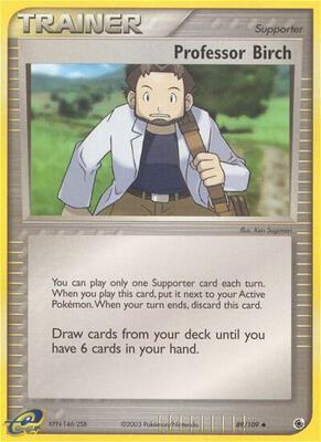 Professor Birch card from EX Ruby and Sapphire