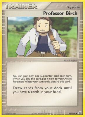 Professor Birch card from EX Emerald