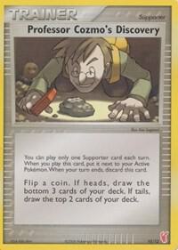 Professor Cozmo's Discovery card from EX Trainer Kit 2: Plusle & Minun