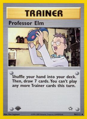 Professor Elm card from Neo Genesis