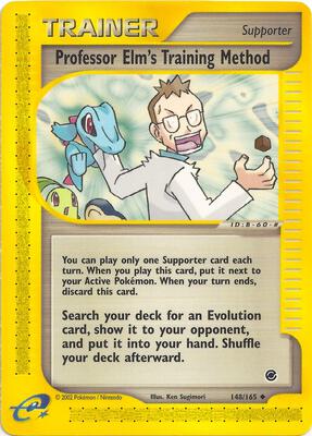 Professor Elm's Training Method card from Expedition