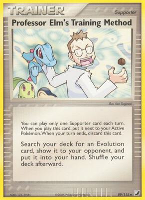 Professor Elm's Training Method card from EX Unseen Forces