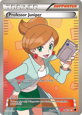 Professor Juniper (116 Full Art) card from Plasma Freeze